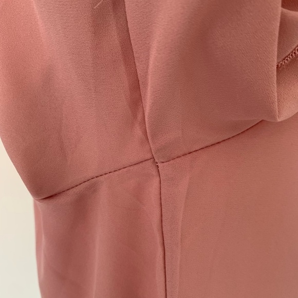 Sans Souci Pink Ruffle Front Tie Blouse Size S - Picture 8 of 10